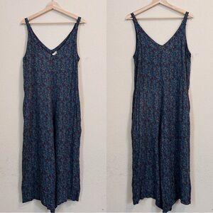 Natural Life Floral Boho Wide Leg Jumpsuit M